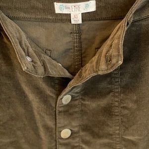 Army green mini skirt